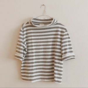 ANTHROPOLOGIE // t.la Striped Cowl Neck Tee